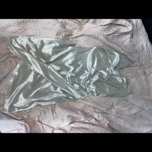 Lucy in the Sky velvet, wrap dress w/ lace-up back